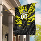 Custom Panthers Rugby 60th Anniversary Garden Flag Penrith Polynesian Tribal Pattern - Traditional Tattoo