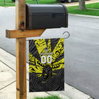 Custom Panthers Rugby 60th Anniversary Garden Flag Penrith Polynesian Tribal Pattern - Traditional Tattoo