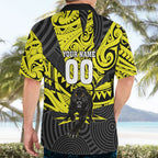 Custom Panthers Rugby 60th Anniversary Hawaiian Shirt Penrith Polynesian Tribal Pattern - Traditional Tattoo