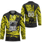 Custom Panthers Rugby 60th Anniversary Hockey Jersey Penrith Polynesian Tribal Pattern - Traditional Tattoo