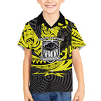 Custom Panthers Rugby 60th Anniversary Kid Hawaiian Shirt Penrith Polynesian Tribal Pattern - Traditional Tattoo