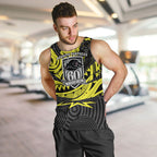 Custom Panthers Rugby 60th Anniversary Men Tank Top Penrith Polynesian Tribal Pattern - Traditional Tattoo