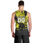 Custom Panthers Rugby 60th Anniversary Men Tank Top Penrith Polynesian Tribal Pattern - Traditional Tattoo