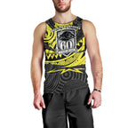 Custom Panthers Rugby 60th Anniversary Men Tank Top Penrith Polynesian Tribal Pattern - Traditional Tattoo