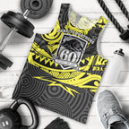 Custom Panthers Rugby 60th Anniversary Men Tank Top Penrith Polynesian Tribal Pattern - Traditional Tattoo