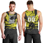 Custom Panthers Rugby 60th Anniversary Men Tank Top Penrith Polynesian Tribal Pattern - Traditional Tattoo