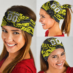 Custom Panthers Rugby 60th Anniversary Neck Gaiter Penrith Polynesian Tribal Pattern - Traditional Tattoo