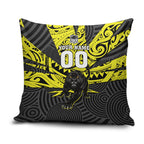 Custom Panthers Rugby 60th Anniversary Pillow Cover Penrith Polynesian Tribal Pattern - Traditional Tattoo