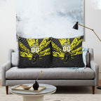 Custom Panthers Rugby 60th Anniversary Pillow Cover Penrith Polynesian Tribal Pattern - Traditional Tattoo