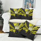 Custom Panthers Rugby 60th Anniversary Pillow Cover Penrith Polynesian Tribal Pattern - Traditional Tattoo