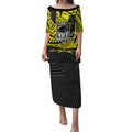 Custom Panthers Rugby 60th Anniversary Puletasi Penrith Polynesian Tribal Pattern - Traditional Tattoo