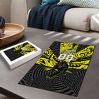 Custom Panthers Rugby 60th Anniversary Puzzle Penrith Polynesian Tribal Pattern - Traditional Tattoo
