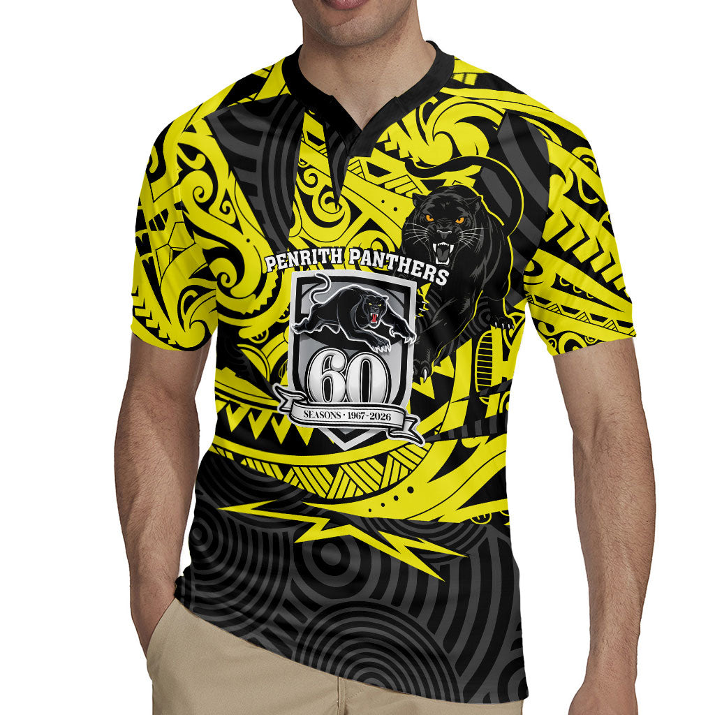 Custom Panthers Rugby 60th Anniversary Rugby Jersey Penrith Polynesian Tribal Pattern - Traditional Tattoo