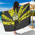 Custom Panthers Rugby 60th Anniversary Sarong Penrith Polynesian Tribal Pattern - Traditional Tattoo