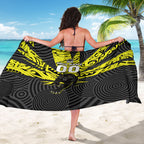 Custom Panthers Rugby 60th Anniversary Sarong Penrith Polynesian Tribal Pattern - Traditional Tattoo