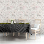 Custom Panthers Rugby 60th Anniversary Tablecloth Penrith Polynesian Tribal Pattern - Traditional Tattoo