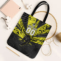 Custom Panthers Rugby 60th Anniversary Tote Bag Penrith Polynesian Tribal Pattern - Traditional Tattoo