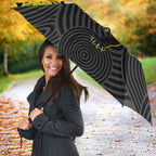 Custom Panthers Rugby 60th Anniversary Umbrella Penrith Polynesian Tribal Pattern - Traditional Tattoo