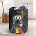 Penrith Panthers 60th Anniversary Custom Laundry Basket Native Australian Protea And Hibiscus Tropical Floral