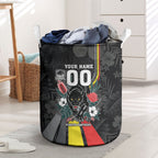 Penrith Panthers 60th Anniversary Custom Laundry Basket Native Australian Protea And Hibiscus Tropical Floral