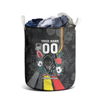Penrith Panthers 60th Anniversary Custom Laundry Basket Native Australian Protea And Hibiscus Tropical Floral
