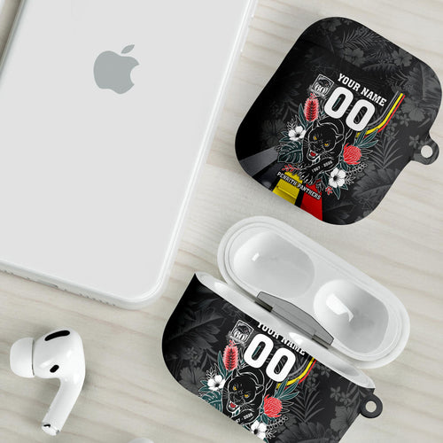Penrith Panthers 60th Anniversary Custom AirPods Case Native Australian Protea And Hibiscus Tropical Floral