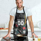 Penrith Panthers 60th Anniversary Custom Apron Native Australian Protea And Hibiscus Tropical Floral