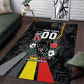 Penrith Panthers 60th Anniversary Custom Area Rug Native Australian Protea And Hibiscus Tropical Floral