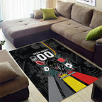 Penrith Panthers 60th Anniversary Custom Area Rug Native Australian Protea And Hibiscus Tropical Floral