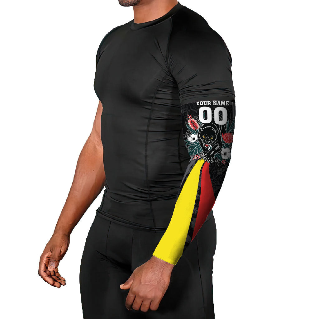 Penrith Panthers 60th Anniversary Custom Arm Sleeves Native Australian Protea And Hibiscus Tropical Floral
