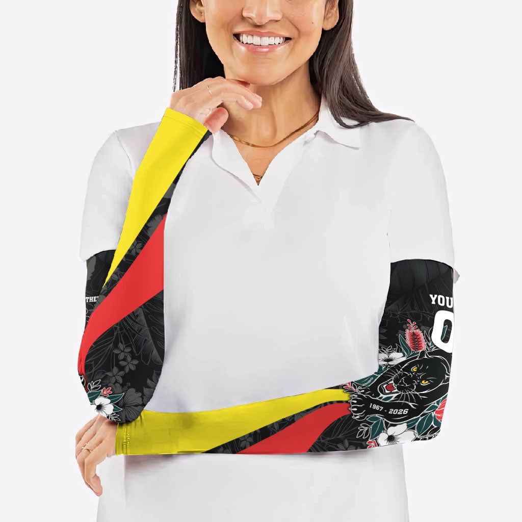Penrith Panthers 60th Anniversary Custom Arm Sleeves Native Australian Protea And Hibiscus Tropical Floral