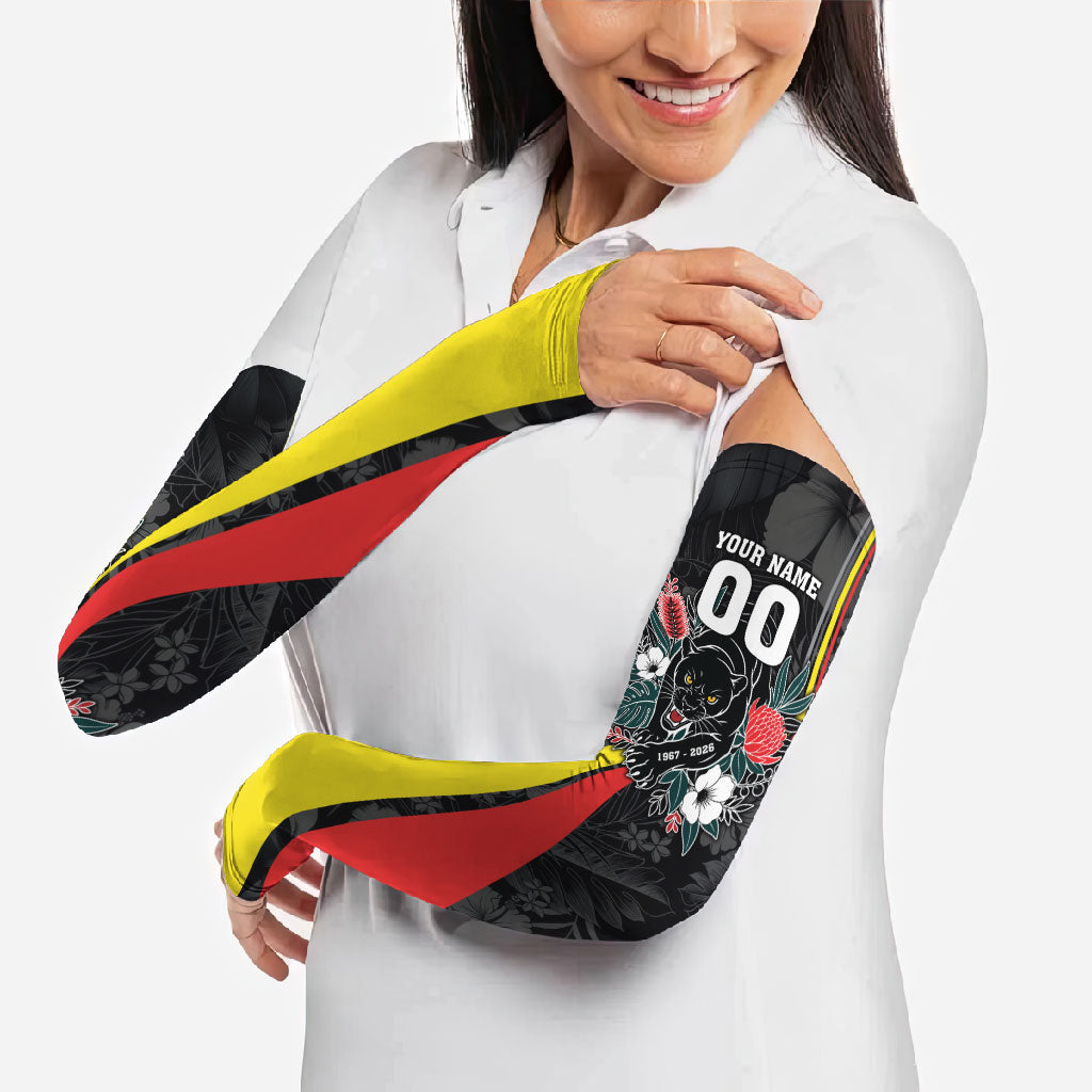 Penrith Panthers 60th Anniversary Custom Arm Sleeves Native Australian Protea And Hibiscus Tropical Floral