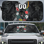 Penrith Panthers 60th Anniversary Custom Auto Sun Shade Native Australian Protea And Hibiscus Tropical Floral
