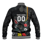 Penrith Panthers 60th Anniversary Custom Baseball Jacket Native Australian Protea And Hibiscus Tropical Floral