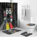 Penrith Panthers 60th Anniversary Custom Bathroom Set Native Australian Protea And Hibiscus Tropical Floral