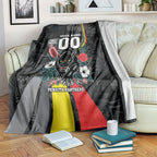 Penrith Panthers 60th Anniversary Custom Blanket Native Australian Protea And Hibiscus Tropical Floral