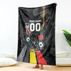 Penrith Panthers 60th Anniversary Custom Blanket Native Australian Protea And Hibiscus Tropical Floral