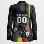 Penrith Panthers 60th Anniversary Custom Blazer Native Australian Protea And Hibiscus Tropical Floral