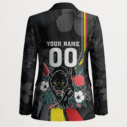 Penrith Panthers 60th Anniversary Custom Blazer Native Australian Protea And Hibiscus Tropical Floral