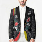 Penrith Panthers 60th Anniversary Custom Blazer Native Australian Protea And Hibiscus Tropical Floral