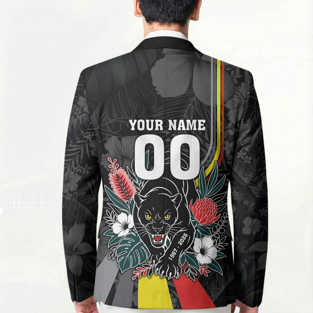 Penrith Panthers 60th Anniversary Custom Blazer Native Australian Protea And Hibiscus Tropical Floral