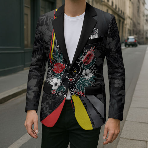 Penrith Panthers 60th Anniversary Custom Blazer Native Australian Protea And Hibiscus Tropical Floral