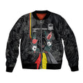 Penrith Panthers 60th Anniversary Custom Bomber Jacket Native Australian Protea And Hibiscus Tropical Floral