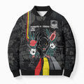 Penrith Panthers 60th Anniversary Custom Bomber Puffer Jacket Native Australian Protea And Hibiscus Tropical Floral