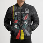 Penrith Panthers 60th Anniversary Custom Bomber Puffer Jacket Native Australian Protea And Hibiscus Tropical Floral