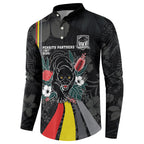 Penrith Panthers 60th Anniversary Custom Button Sweatshirt Native Australian Protea And Hibiscus Tropical Floral