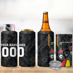 Penrith Panthers 60th Anniversary Custom 4 in 1 Can Cooler Tumbler Native Australian Protea And Hibiscus Tropical Floral
