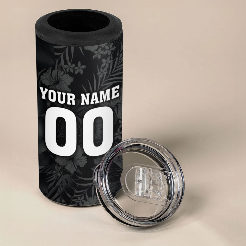 Penrith Panthers 60th Anniversary Custom 4 in 1 Can Cooler Tumbler Native Australian Protea And Hibiscus Tropical Floral