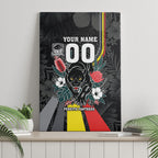 Penrith Panthers 60th Anniversary Custom Canvas Wall Art Native Australian Protea And Hibiscus Tropical Floral