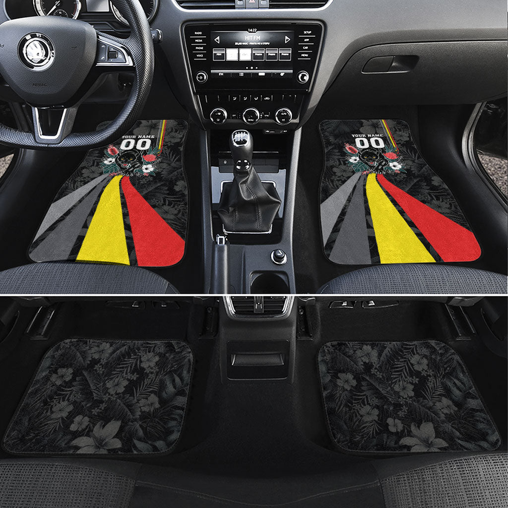 Penrith Panthers 60th Anniversary Custom Car Mats Native Australian Protea And Hibiscus Tropical Floral